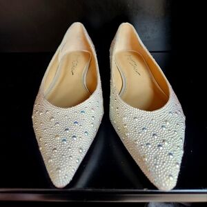 Betsy Johnson Women's "Jude" Ballet Flats in 'Pearl' Sz 9M